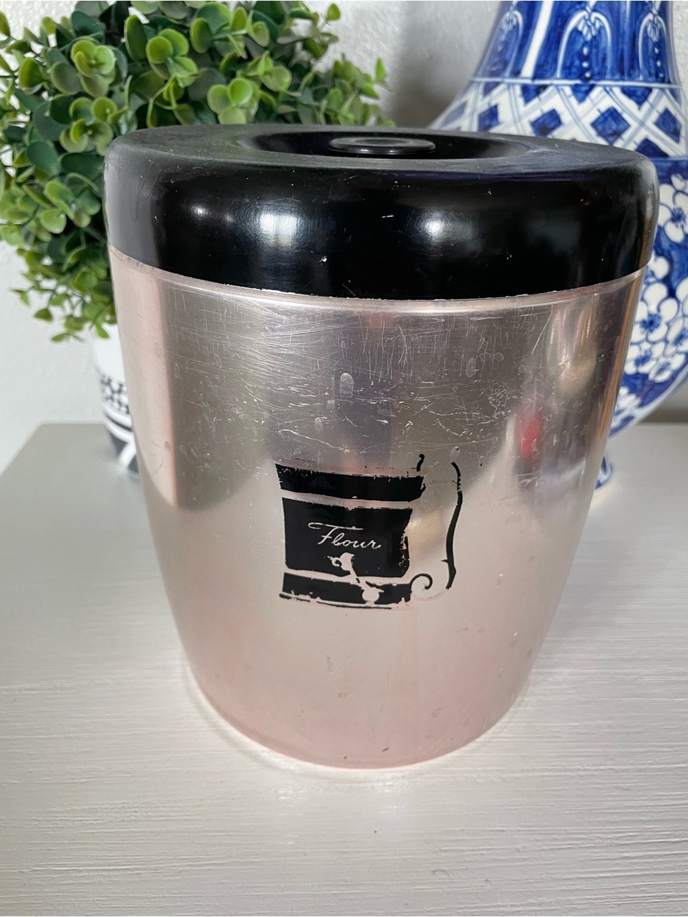 West Bend Replacement Canister FLOUR Kitchen Storage Copper Tone Aluminum Black